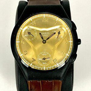 Designer Swatch 40th Anniversary James Bond 007 "Golden Eye" Watch #SUYB102 2002